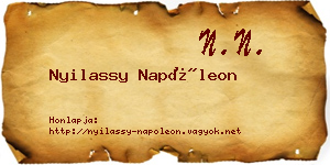 Nyilassy Napóleon névjegykártya